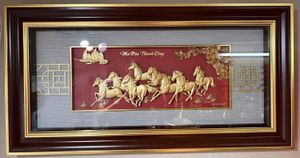 Tranh Mã Đáo Thành Công Mạ Vàng 42x81