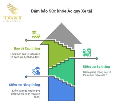 Bảo dưỡng bình ắc quy xe tải để tăng tuổi thọ
