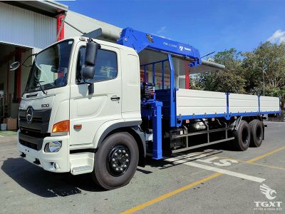 Xe tải Hino FL8JT8A 11.7 tấn gắn cẩu Tadano TM-ZR604GH, hiệu Euro 5, động cơ 280PS, phù hợp xây dựng, logistics.