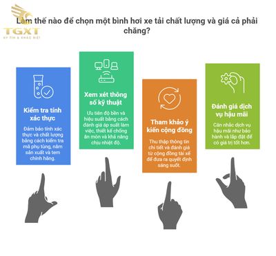 Giá bình hơi xe tải và nơi mua uy tín