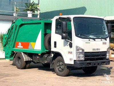 Xe tải ép rác Isuzu QKR QLR77FE5 1.5T, dung tích 3 khối, nhỏ gọn, phù hợp đô thị, hiệu quả cao.