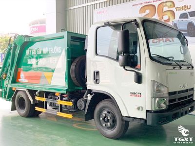 Xe ép rác Isuzu QKR QLR77FE5 1.5T, dung tích 3 khối, nhỏ gọn, phù hợp đô thị.