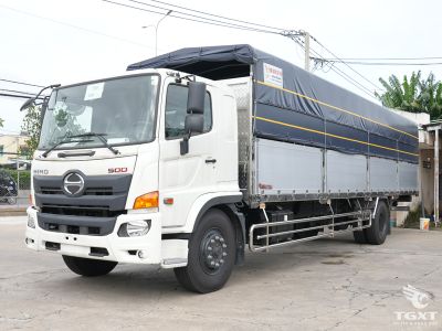 Xe tải Hino FG8JT8A-PGX 8 tấn, thùng dài 10m, khí thải Euro 5, công nghệ Nhật, vận chuyển hàng hóa.
