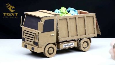 cach-lam-xe-tai-bang-thung-giay-1.jpg Hướng dẫn chế tạo xe tải từ thùng giấy, trẻ em thích thú, hoạt động DIY sáng tạo, thúc đẩy tái chế, phát triển kỹ năng vận động và gắn kết gia đình.