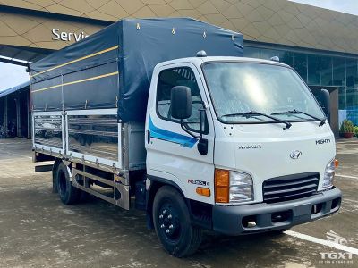 Xe tải Hyundai Mighty N650L 3.5 tấn có thùng bạt và động cơ 160 PS.
