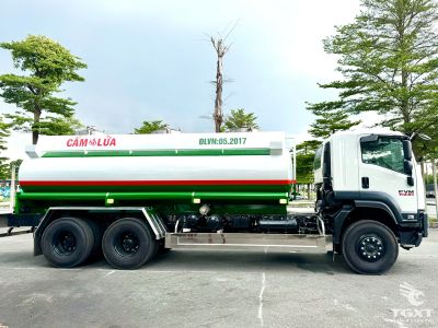 Xe bồn chở xăng dầu Isuzu FVM60TE5 20 khối, bồn nhôm, động cơ EURO 5.