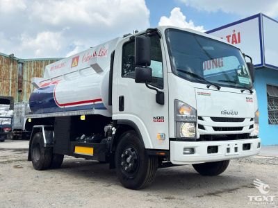 Xe bồn chở xăng dầu Isuzu NQR75HE5 7 khối, phù hợp phân phối nội thành.