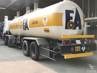 Xe bồn Hyundai HD320 22.000 lít, động cơ EURO 5 và hệ thống ABS/ASR.