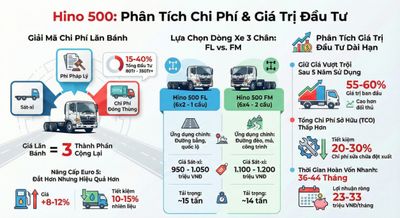 Bảng giá xe tải Hino 500 Tháng 01/2026
