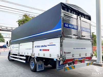 Xe tải Isuzu FRR90NE5 6.5T với thiết kế hiện đại, động cơ mạnh mẽ, tiết kiệm nhiên liệu phù hợp vận tải kinh doanh.