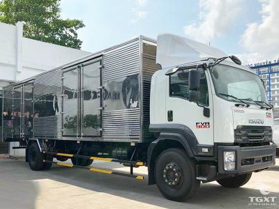 Xe tải Isuzu FVR34UE5 8 Tấn, thùng kín, bền bỉ, tiết kiệm nhiên liệu, phù hợp vận chuyển hàng hóa đường dài tại Việt Nam.
