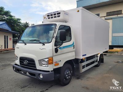 Xe tải Hyundai Mighty W750L 3.5T Euro 5 thùng đông lạnh, vận chuyển hàng hóa nhiệt độ khắt khe, công nghệ làm lạnh tiên tiến, phù hợp thực phẩm và dược phẩm.