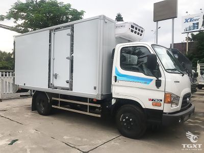 Xe tải Hyundai Mighty W750L 3.5T Euro 5, thùng đông lạnh dài 5m, vận chuyển thực phẩm, thủy hải sản, dược phẩm, công nghệ làm lạnh tiên tiến.