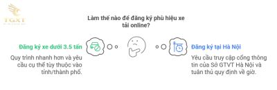 Cách đăng ký phù hiệu xe tải online