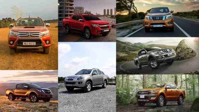 Hình ảnh xe bán tải với dung tích bình dầu lớn, phù hợp cho di chuyển đường dài.