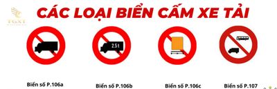 Biển cấm xe tải trên đường giao thông tại Việt Nam