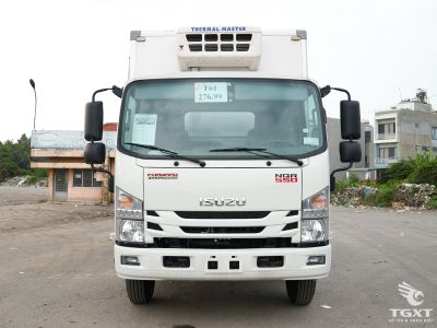 Xe tải đông lạnh Isuzu 5 tấn, động cơ Euro 5, làm lạnh -25°C, phù hợp vận chuyển thực phẩm, dược phẩm, thủy hải sản.