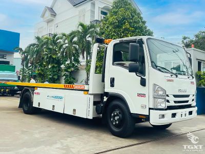 Xe cứu hộ giao thông Isuzu NQR 3.3T, động cơ mạnh mẽ, hệ thống tời thủy lực, phù hợp cứu hộ xe tải.