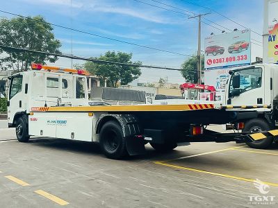 Xe cứu hộ giao thông Isuzu NQR 3.3T, động cơ mạnh mẽ, hệ thống tời thủy lực, phù hợp cứu hộ xe tải.