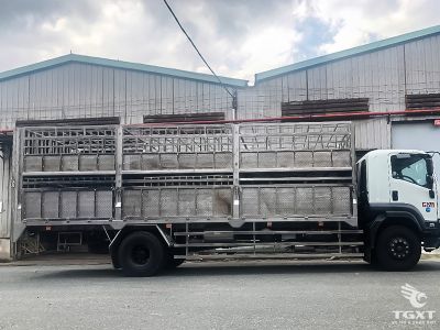 Xe tải chở gia súc Isuzu FVR FVR34SE5 6.4 Tấn, thiết kế an toàn, mạnh mẽ, phù hợp vận chuyển ngành chăn nuôi Việt Nam.