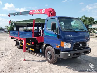 Xe cẩu Hyundai Mighty W11S 5.9 tấn tích hợp cẩu Unic URV343, động cơ Euro 5, phù hợp vận chuyển hàng hóa bền bỉ, linh hoạt.