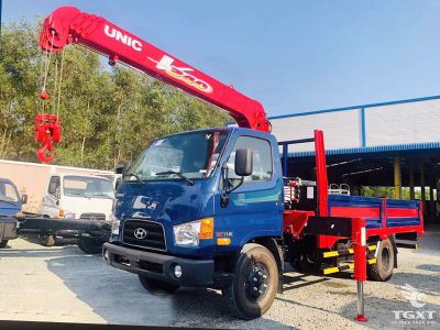 Xe cẩu Hyundai Mighty W11S 5.9 tấn với cẩu Unic URV343, động cơ Euro 5, vận hành bền bỉ, linh hoạt phù hợp nhiều lĩnh vực.