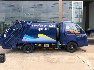 Xe ép rác Hyundai Porter H150 1 Tấn 2 Khối Euro 5, nhỏ gọn, mạnh mẽ cho đô thị chật hẹp.