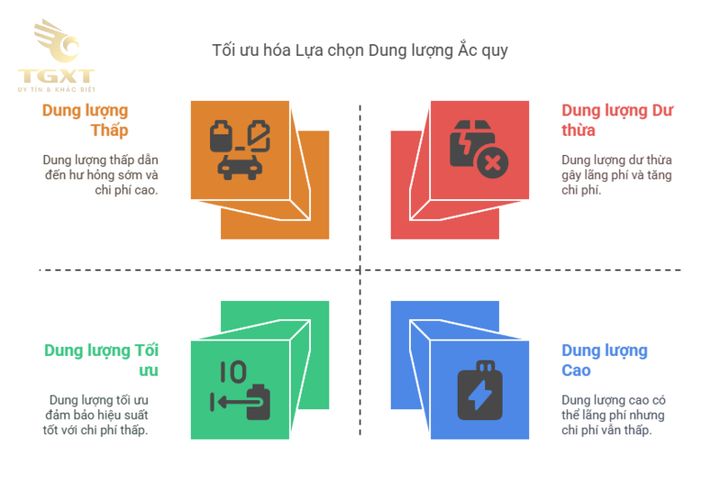 Hình ảnh bình ắc quy phù hợp với tải trọng xe tải, đảm bảo hoạt động ổn định và tối ưu hiệu suất.