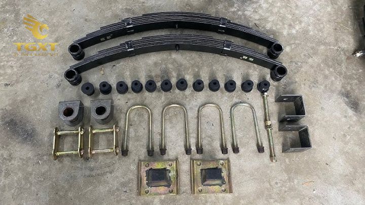 Hình ảnh các loại nhíp xe tải - Bảng phân loại và đặc điểm chính trong hệ thống treo vận hành an toàn.