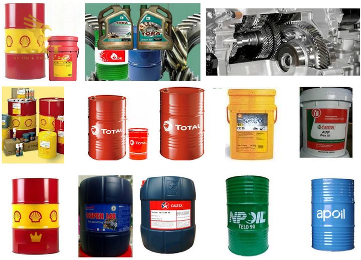 Hình ảnh các thương hiệu dầu hộp số xe tải uy tín như Castrol, Shell, Mobil, Total, Caltex tại Việt Nam.
