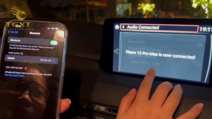 Xe tải với hệ thống Bluetooth bị lỗi kết nối, dễ dàng nhận biết và xử lý.
