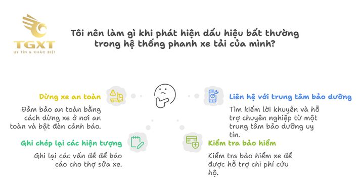 Dấu hiệu cảnh báo phanh xe tải có vấn đề được thể hiện qua tiếng kêu bất thường và rò rỉ dịch phanh, giúp nâng cao an toàn khi vận hành.
