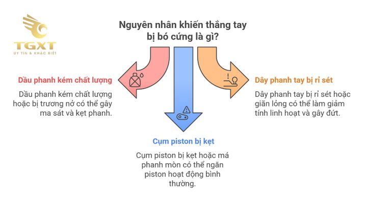Hình ảnh thắng tay ô tô tải bị bó cứng, nguyên nhân và cách xử lý hiệu quả để đảm bảo an toàn vận hành.