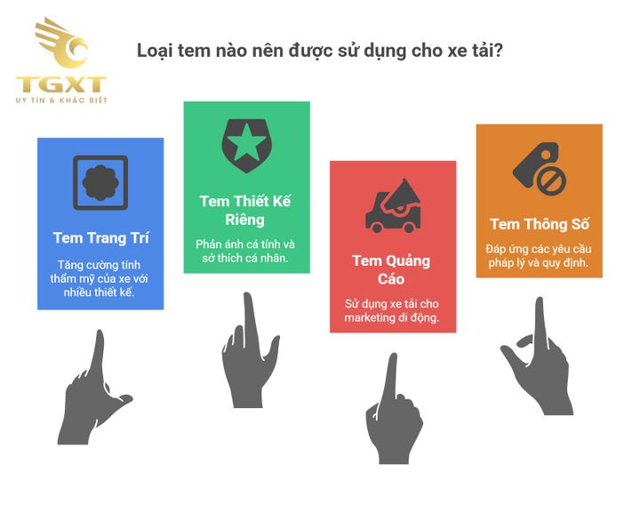 Tem xe tải đẹp và đa dạng, phù hợp cho xe bán tải và tải trọng, giúp xe của bạn nổi bật và tuân thủ quy định pháp luật.