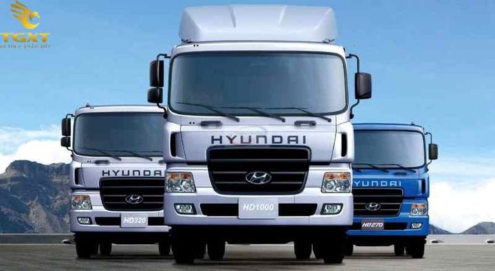 Xe tải Hyundai sản xuất tại Hàn Quốc, lắp ráp tại Ninh Bình, Việt Nam với linh kiện nhập khẩu.