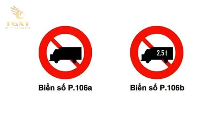 Biển cấm xe tải trên 3.5 tấn, biển báo giao thông quan trọng trong đô thị, giúp phân biệt rõ ràng quy định và tránh vi phạm.