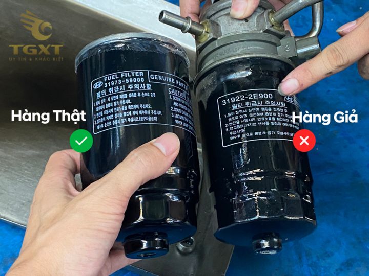 Phân biệt lọc dầu ô tô thật giả qua bao bì, in ấn và vật liệu để bảo vệ động cơ xe.