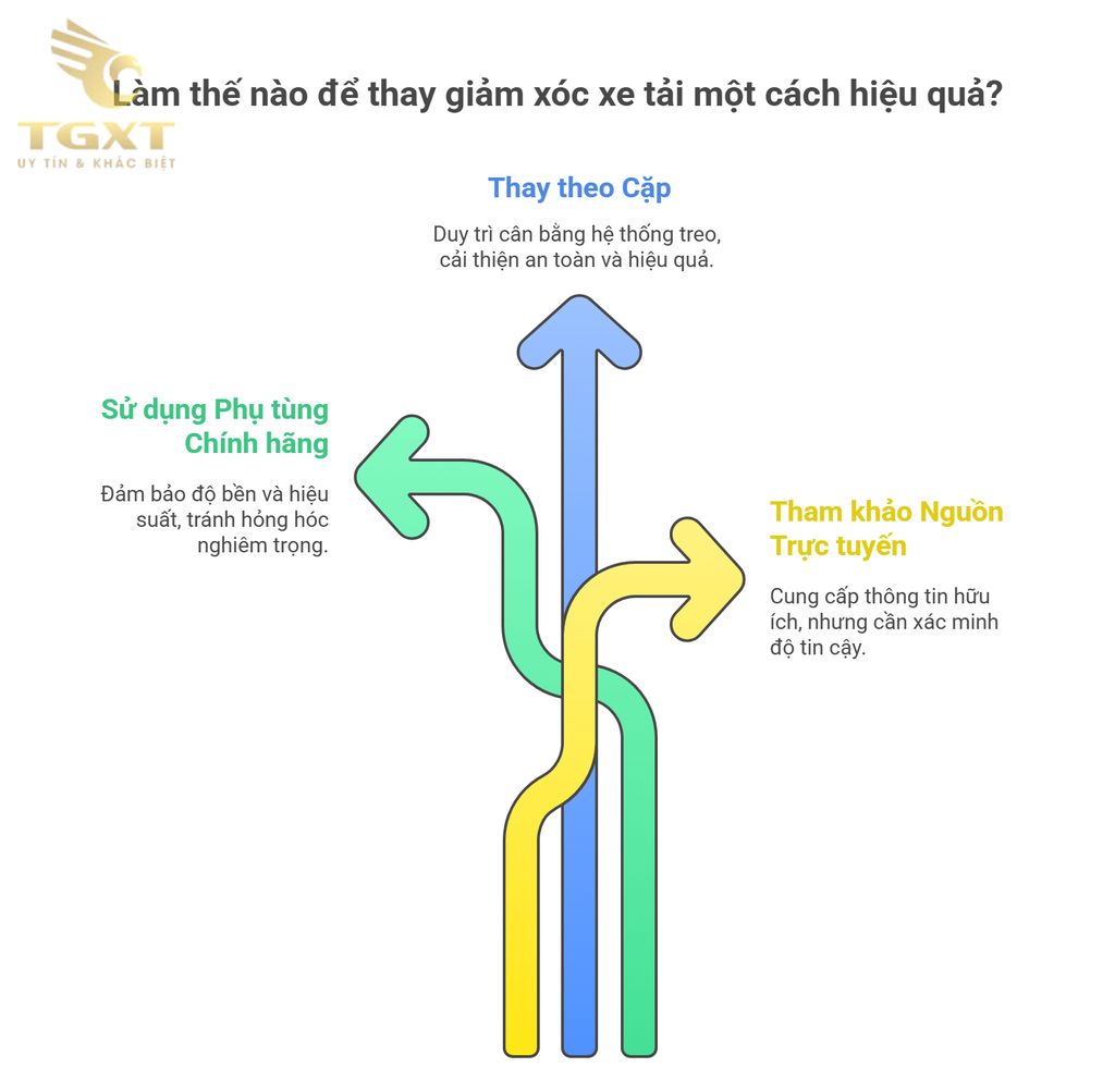 Hướng dẫn thay giảm xóc xe tải tại gara
