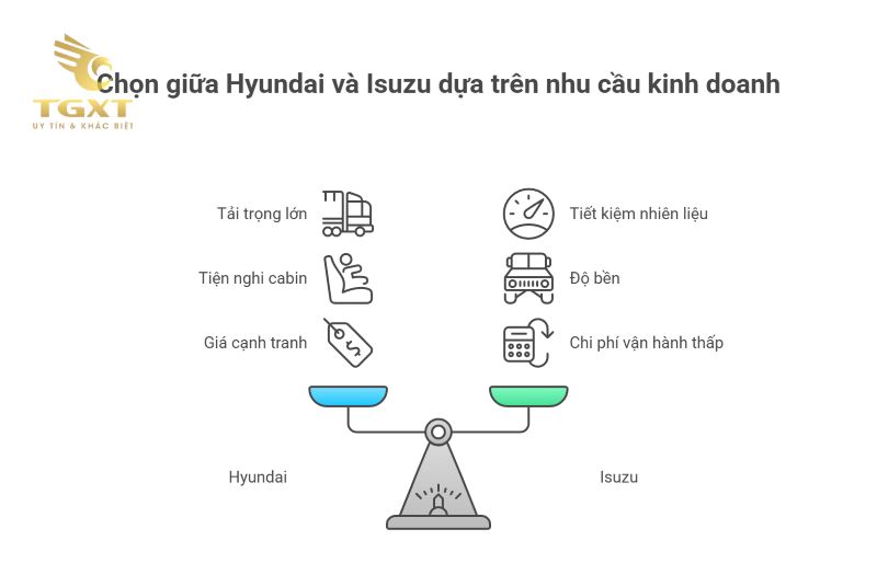 So sánh xe tải Hyundai và Isuzu: Lựa chọn tối ưu cho doanh nghiệp vận tải