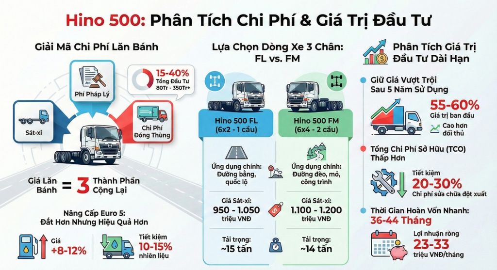 Bảng giá xe tải Hino 500 Tháng 01/2026