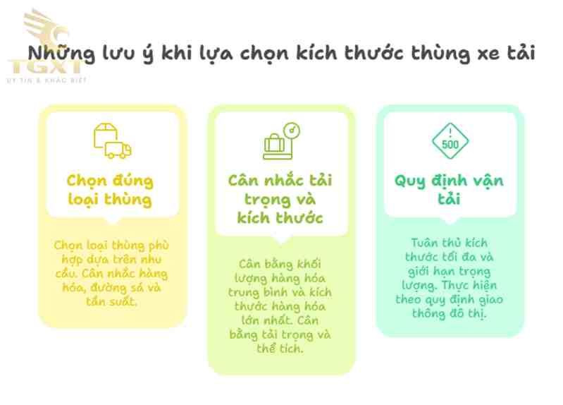 Kích thước thùng xe tải 5 tấn