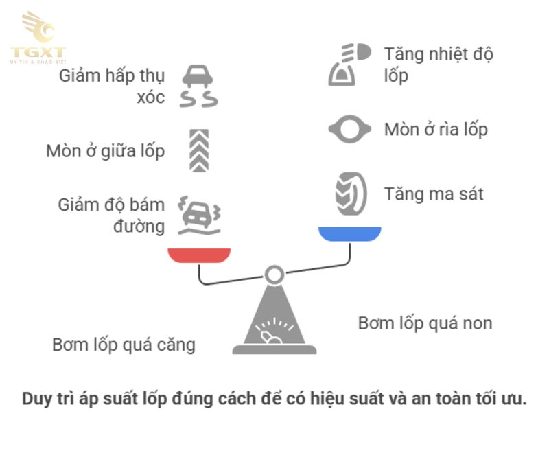 Lốp xe Ford Ranger bơm bao nhiêu kg là đúng?